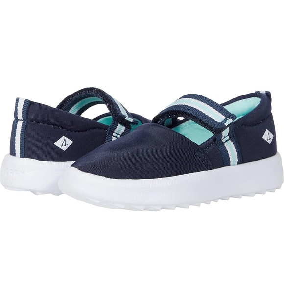 Sperry Girl’s Port Mast Plushwave Mj Mary Jane Flat Size 5.5 Navy Blue NWT - Picture 1 of 10